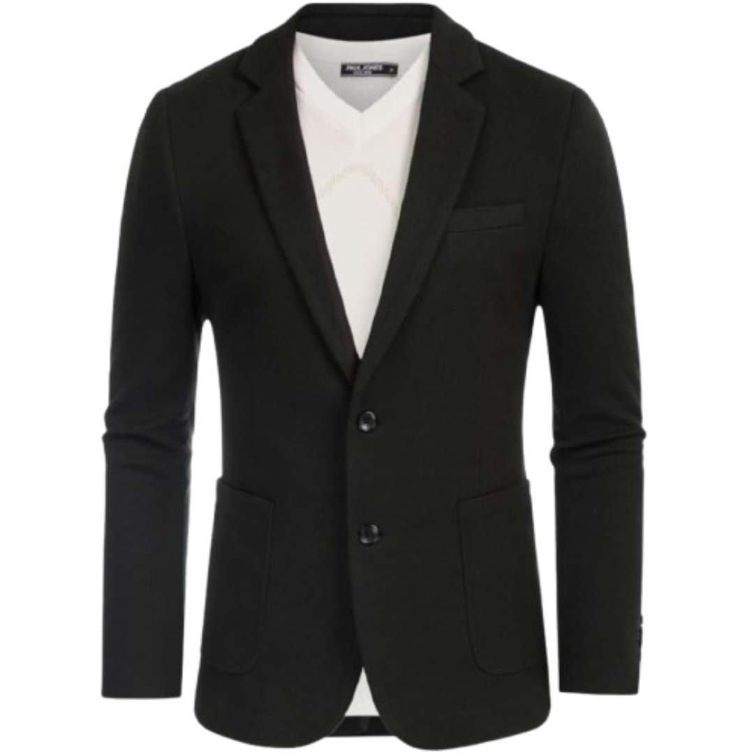 Men's Lightweight Blazer Coat Black Bomber Jackets