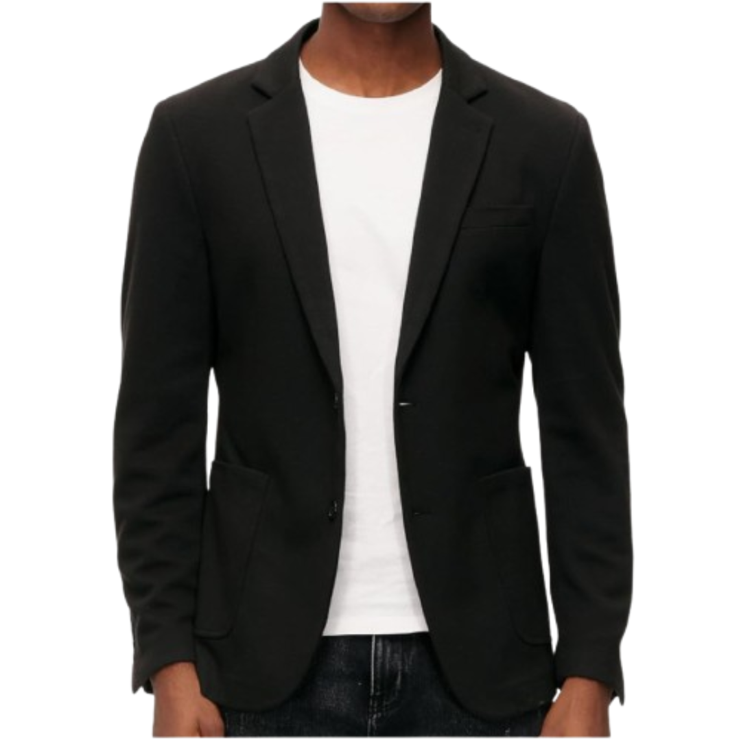 Men's Lightweight Blazer Coat Black Bomber Jackets