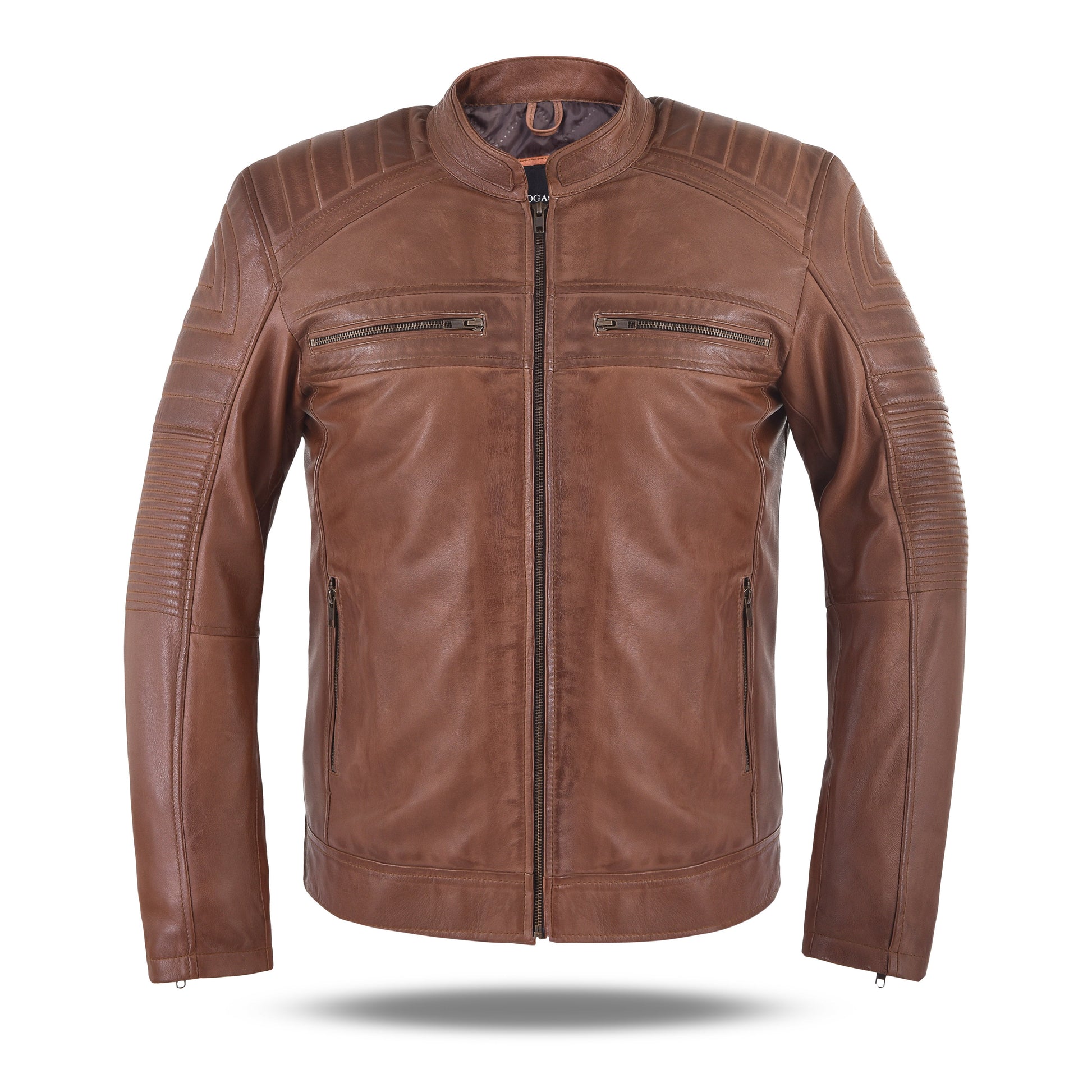 Sogachi Brown original Biker Leather Jacket