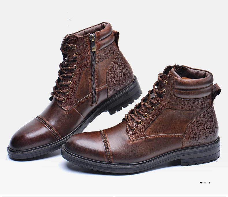 VRYHEID Men's Leather Ankle Boots