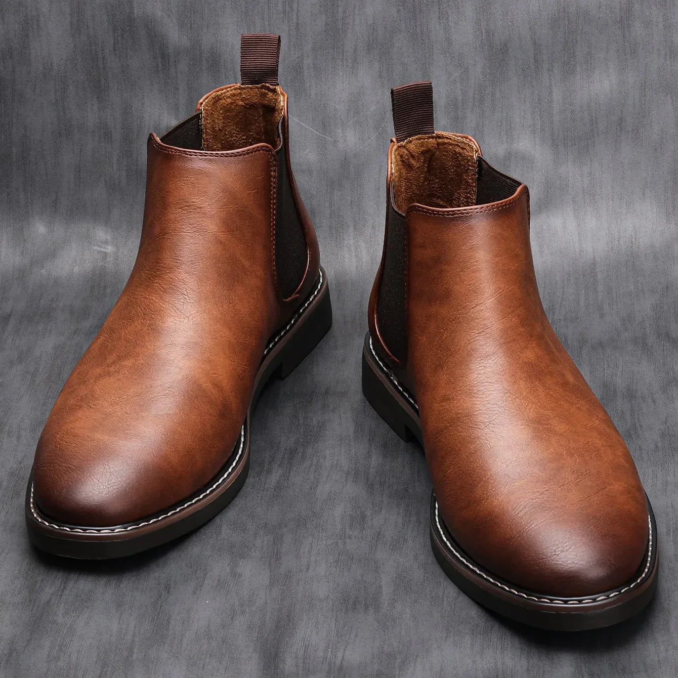 Retro Men's Leather Chelsea Boots