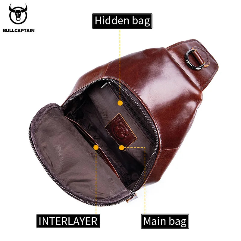 Bullcaptain Men's Anti-theft Crossbody Bag