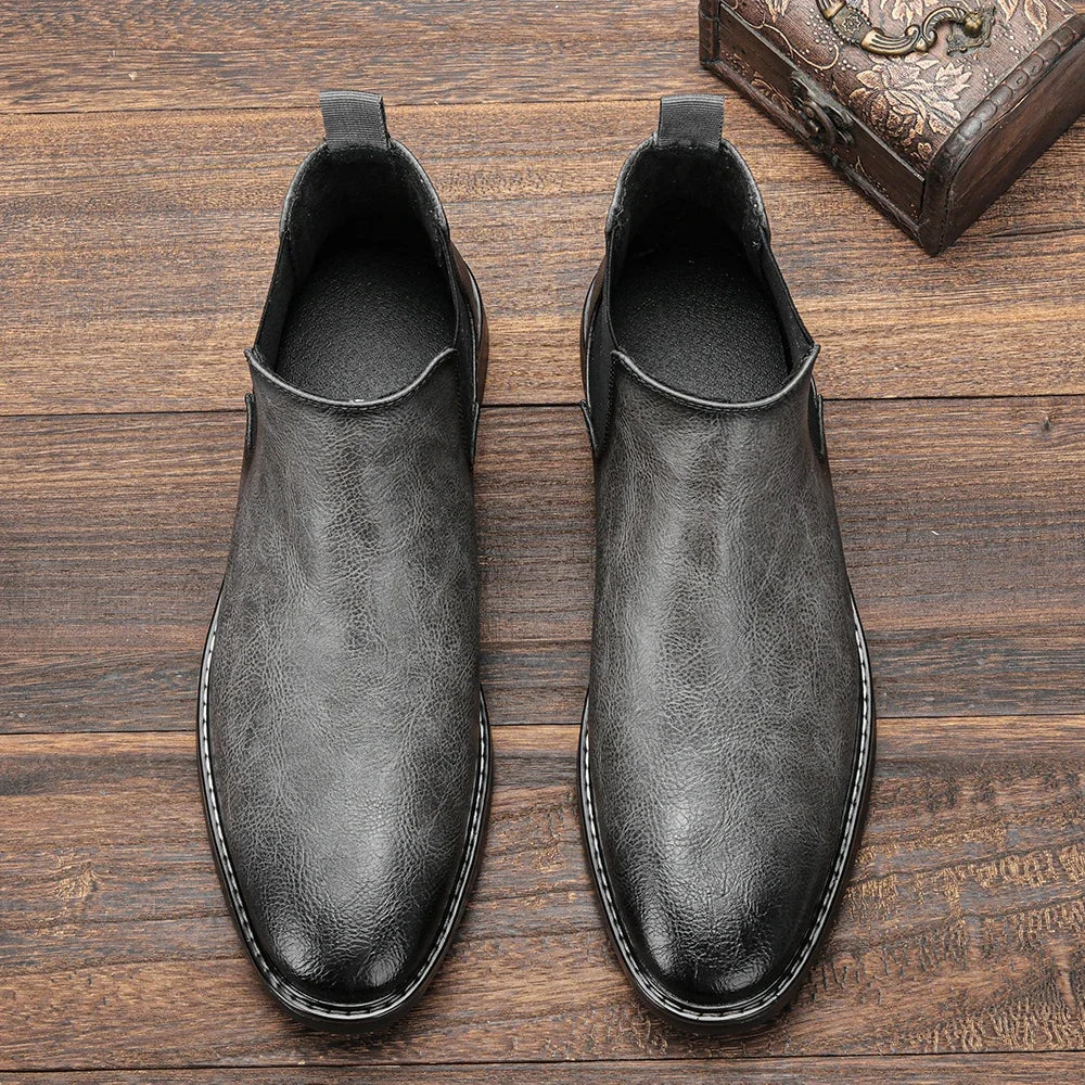 Retro Men's Leather Chelsea Boots