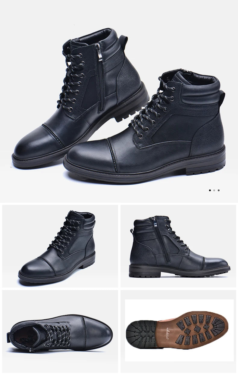 VRYHEID Men's Leather Ankle Boots