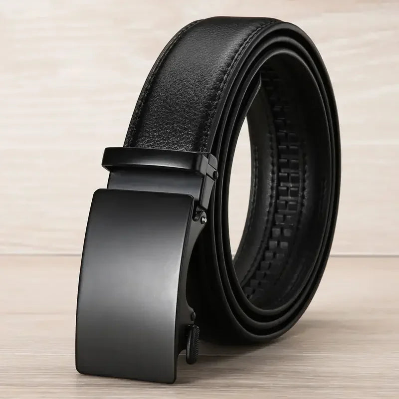 Men's Automatic Buckle PU Leather Belt