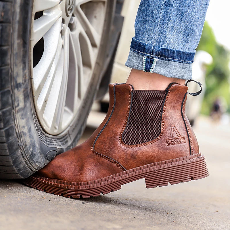 Men's Waterproof Steel Toe Work Boots