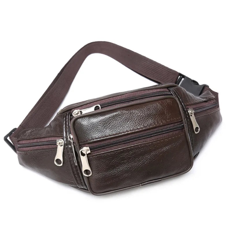 Men's PU Leather Waist Pack Bag