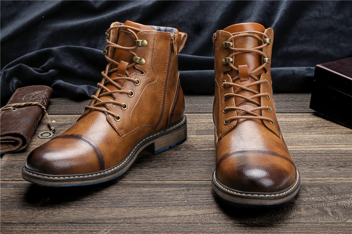 Men's Retro Leather Boots 2025