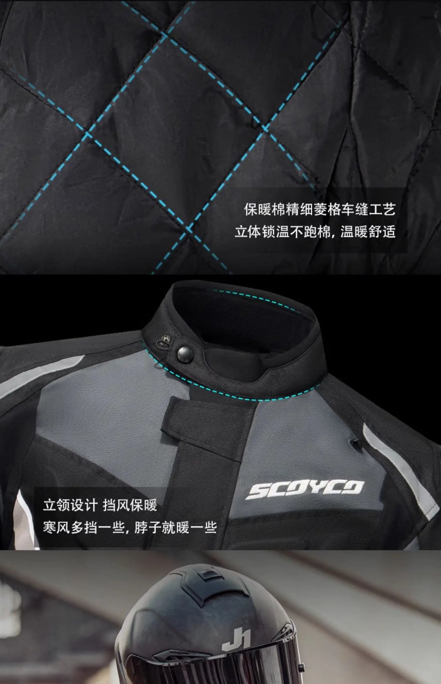 SCOYCO Winter Motorcycle Wear Fall Resistant Racing Commuter Motorcycle Wear Waterproof Windproof Riding Jacket