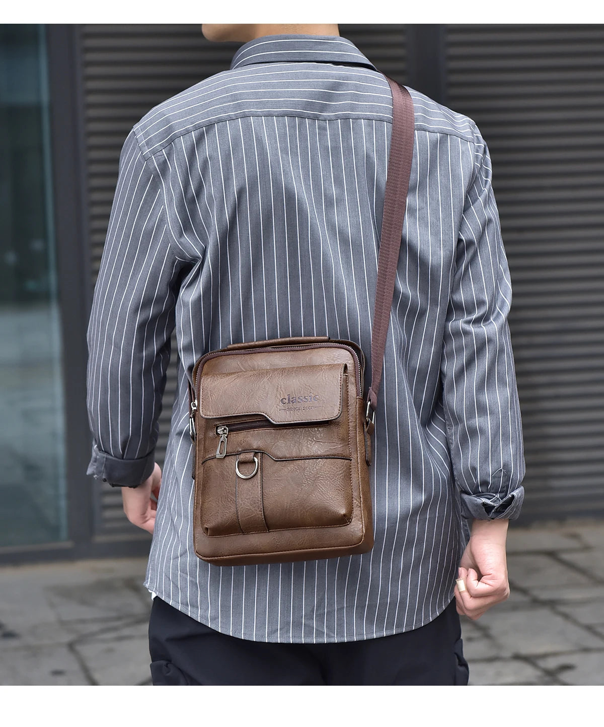 Men's Luxury Leather Crossbody Bag