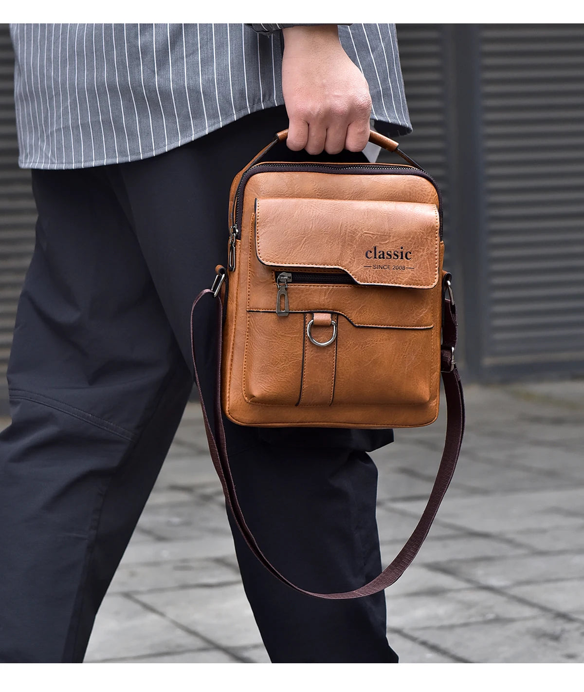 Men's Luxury Leather Crossbody Bag