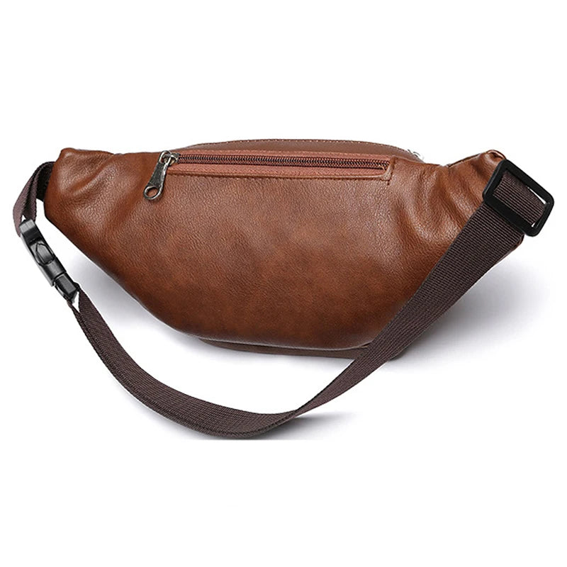 Men's PU Leather Waist Pack Bag