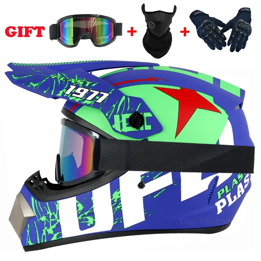 Motorcycle Helmet Off-road Helmet Bike Downhill AM DH Cross Helmet Capacete Motocross Casco Send 3 Gift Man Children Motocross