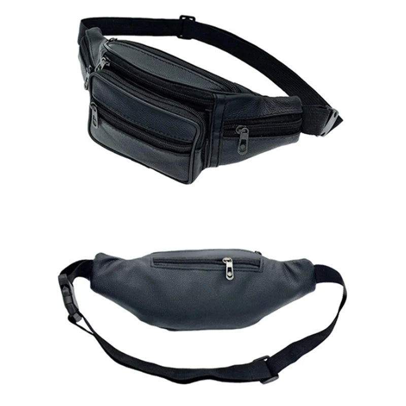 Men's PU Leather Waist Pack Bag