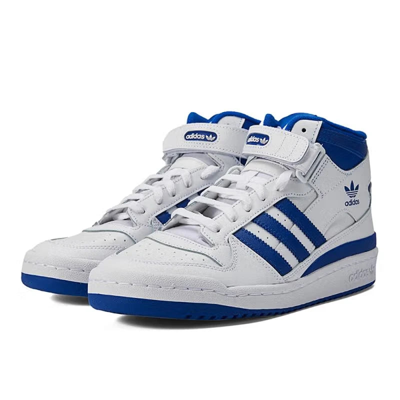  Adidas Forum Mid White/Blue Sneakers