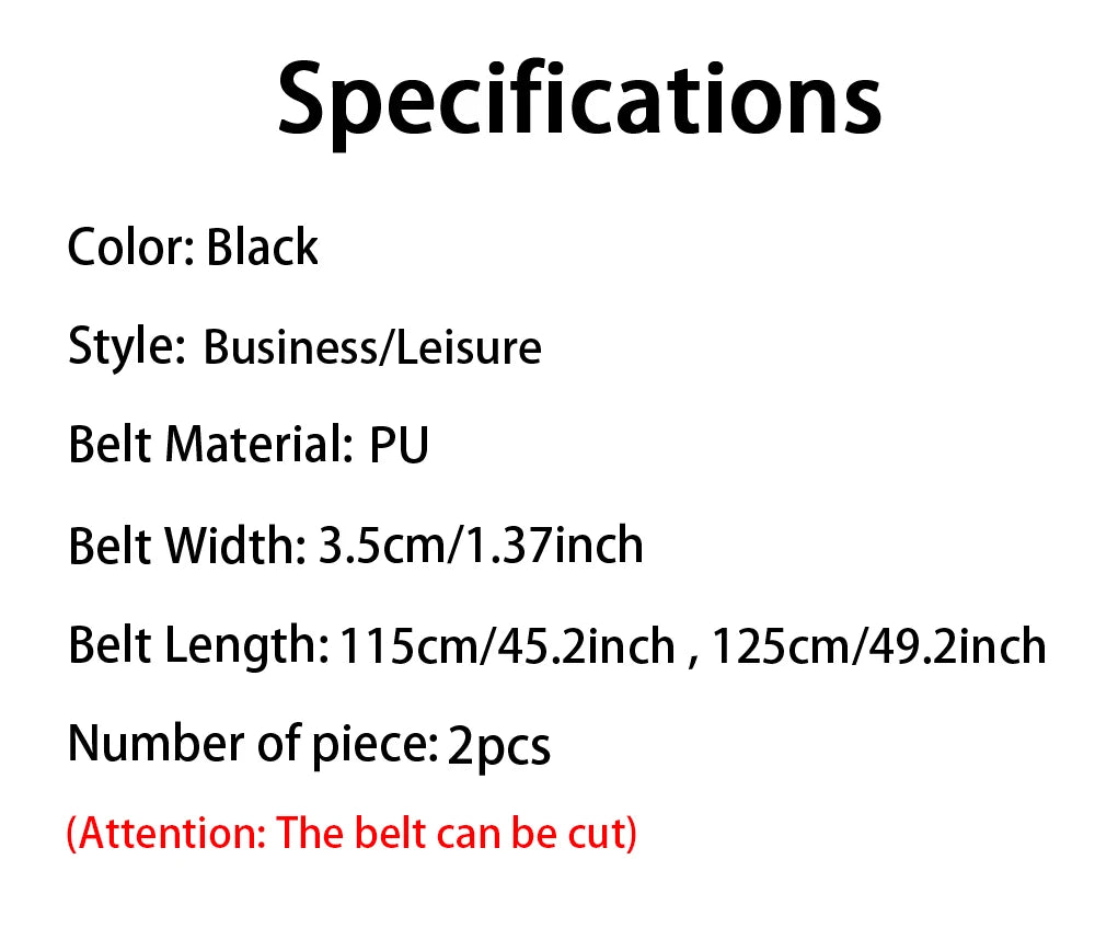 Men's No-Buckle PU Leather Belts