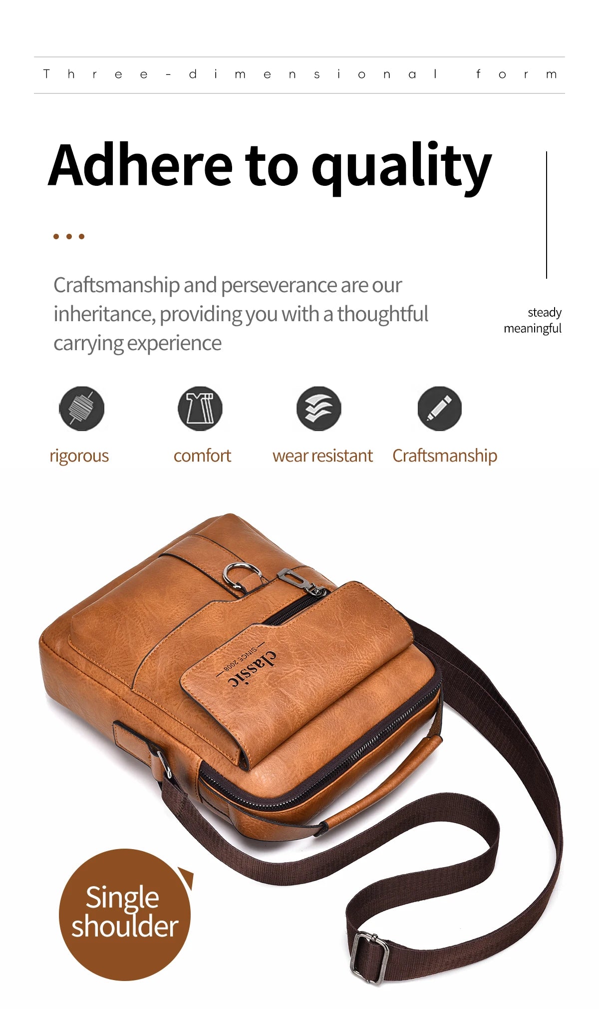 Men's Luxury Leather Crossbody Bag