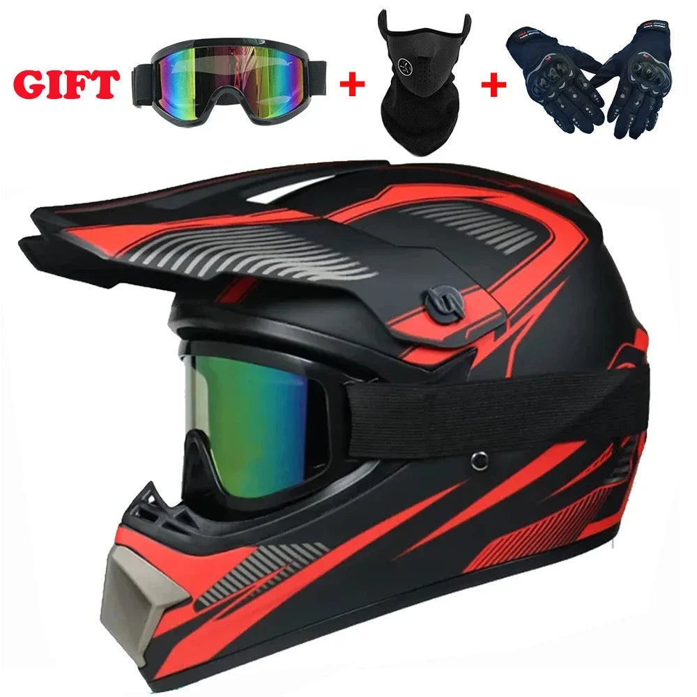 Motorcycle Helmet Off-road Helmet Bike Downhill AM DH Cross Helmet Capacete Motocross Casco Send 3 Gift Man Children Motocross