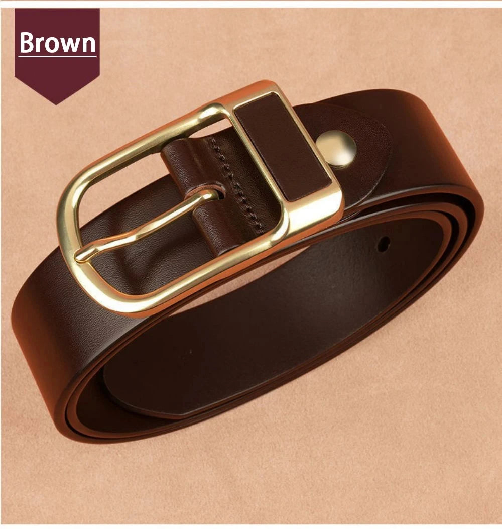 Genuine Leather Men's Business Cowboy Belt 2024