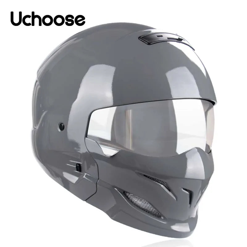 2022 Scorpion Helmet Detachable Multi-purpose Combination Helmet Motorcycle Locomotive Personality Half Predator Helmet