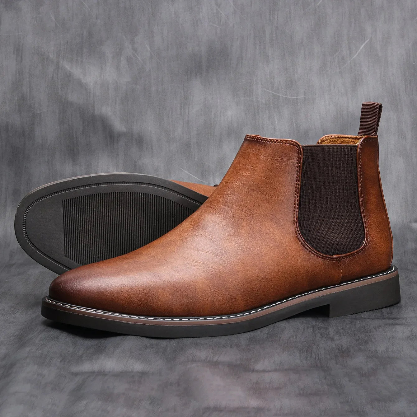 Retro Men's Leather Chelsea Boots