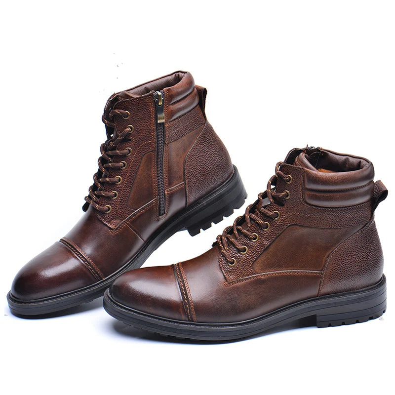 VRYHEID Men's Leather Ankle Boots