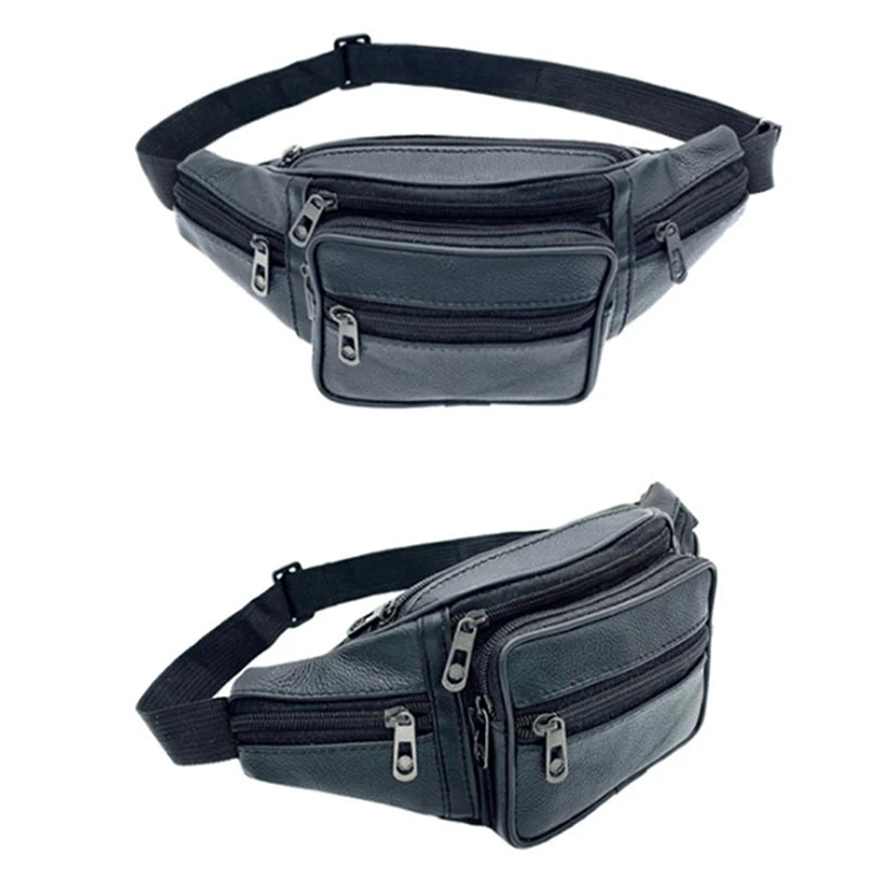 Men's PU Leather Waist Pack Bag