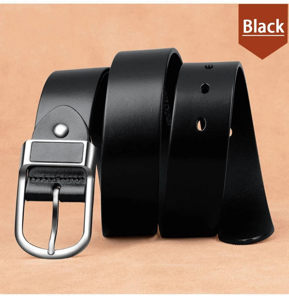 Genuine Leather Men's Business Cowboy Belt 2024