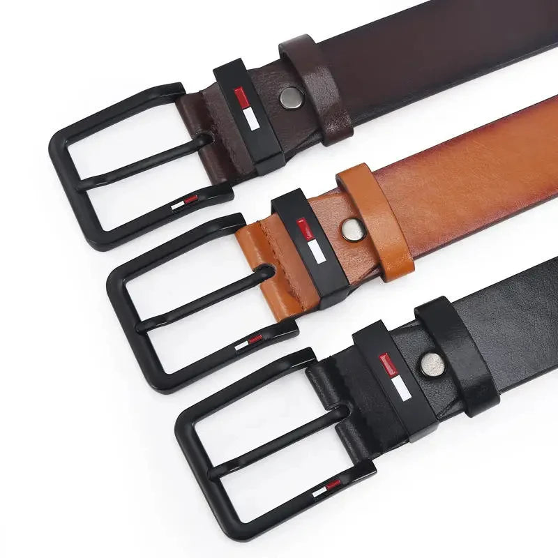 Men's PU Leather Alloy Pin Buckle Belt