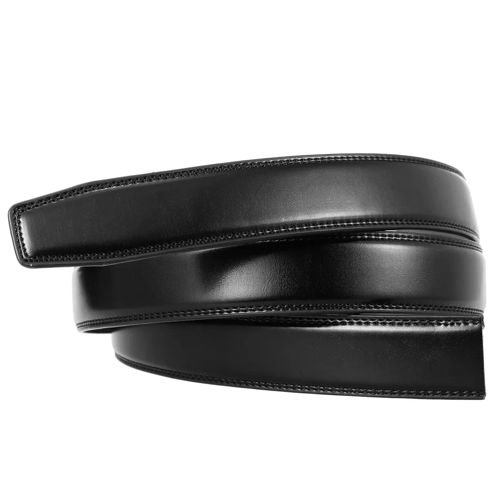 High Quality No-Holes Leather Ratchet Belt for Men