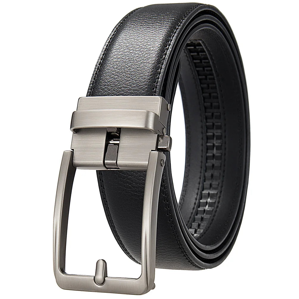 Men's Leather Automatic Buckle Belt 3.5cm