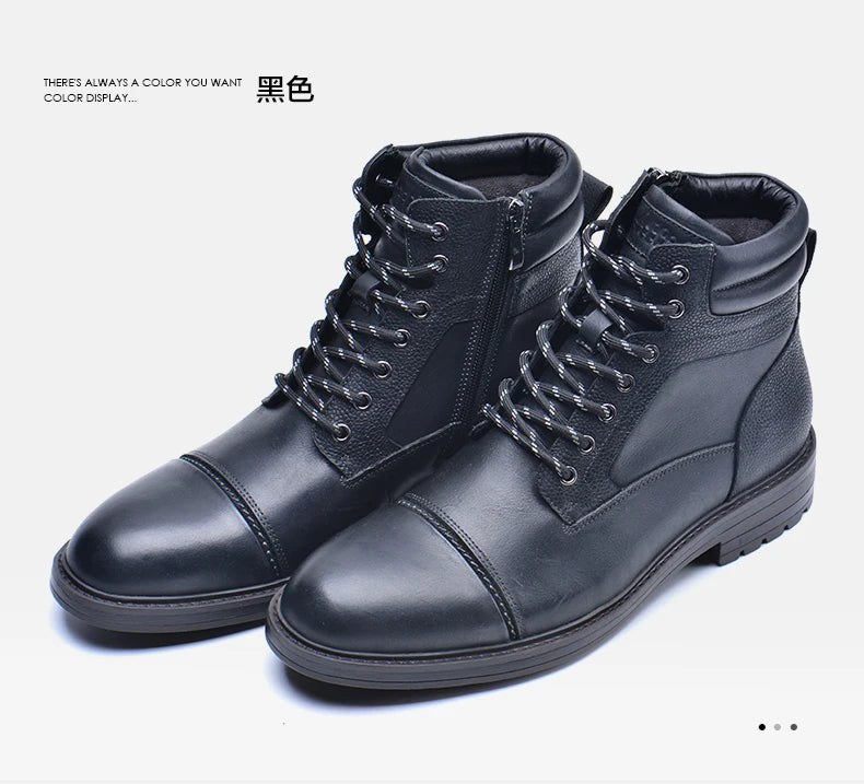 VRYHEID Men's Leather Ankle Boots