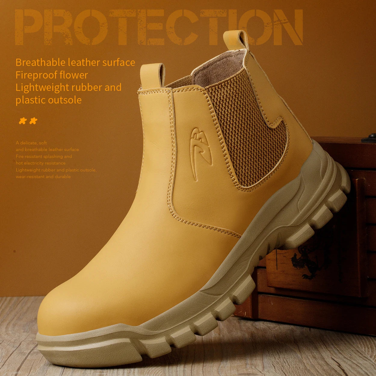 Men's Waterproof Steel Toe Work Boots