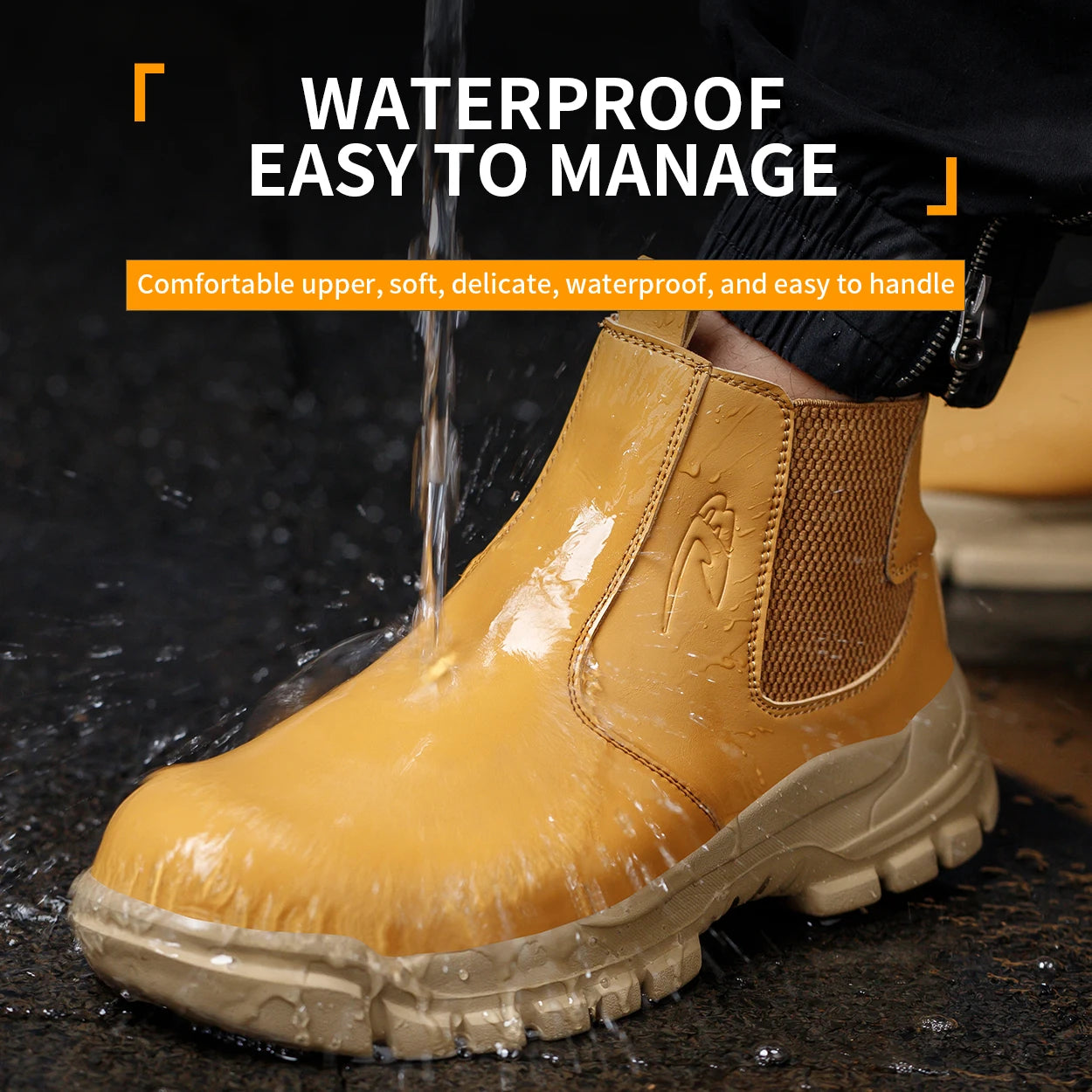 Men's Waterproof Steel Toe Work Boots