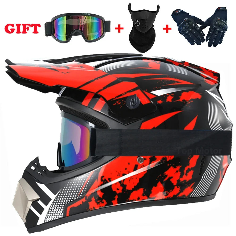 Motorcycle Helmet Off-road Helmet Bike Downhill AM DH Cross Helmet Capacete Motocross Casco Send 3 Gift Man Children Motocross