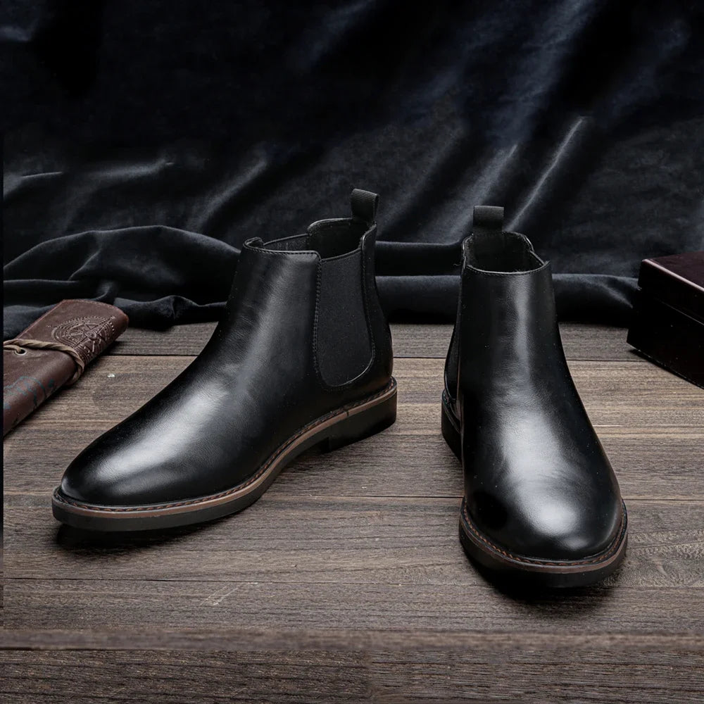 Retro Men's Leather Chelsea Boots