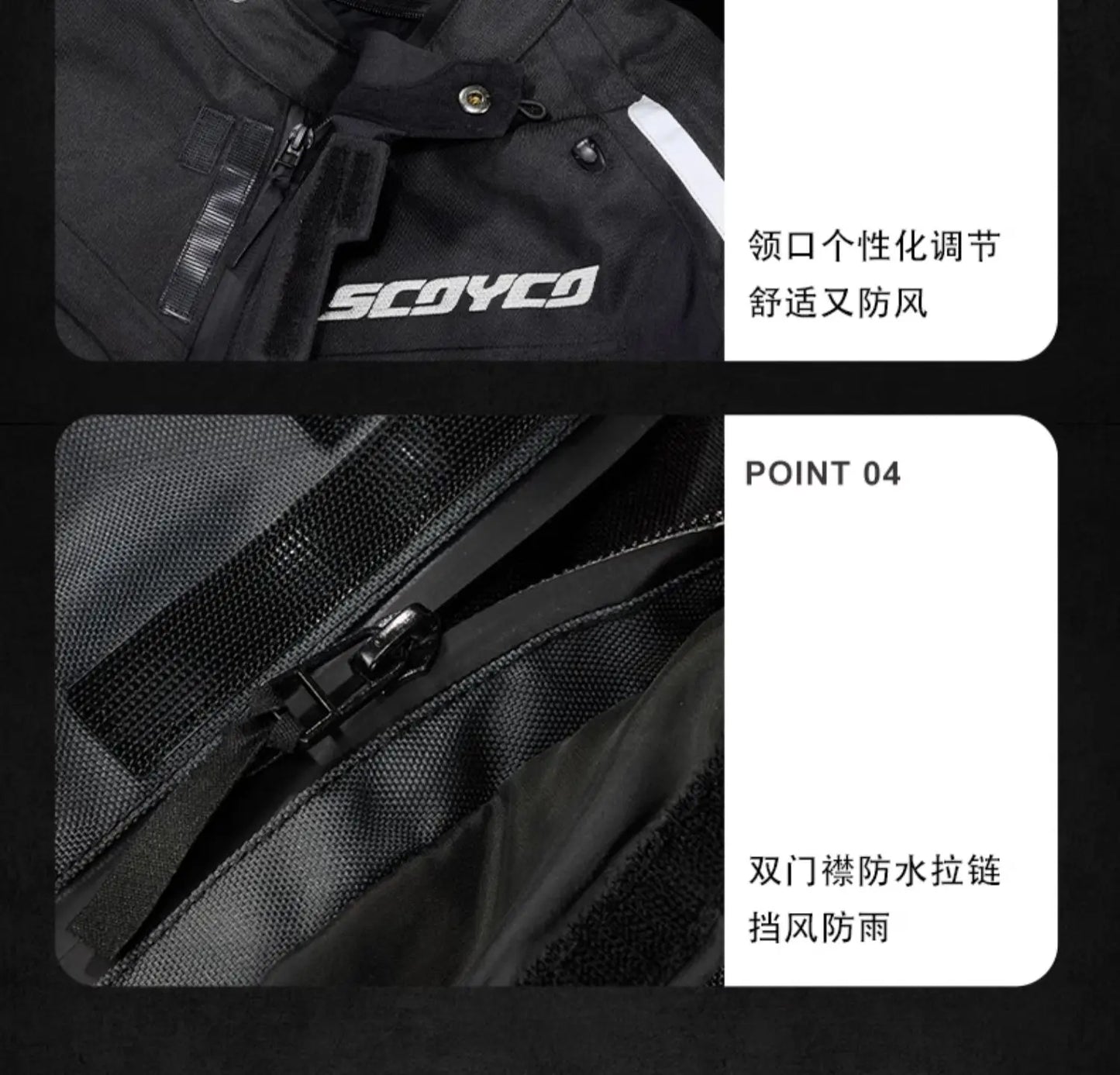 SCOYCO Winter Motorcycle Wear Fall Resistant Racing Commuter Motorcycle Wear Waterproof Windproof Riding Jacket