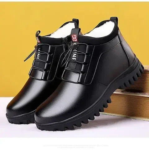 Men's Winter Leather Snow Boots