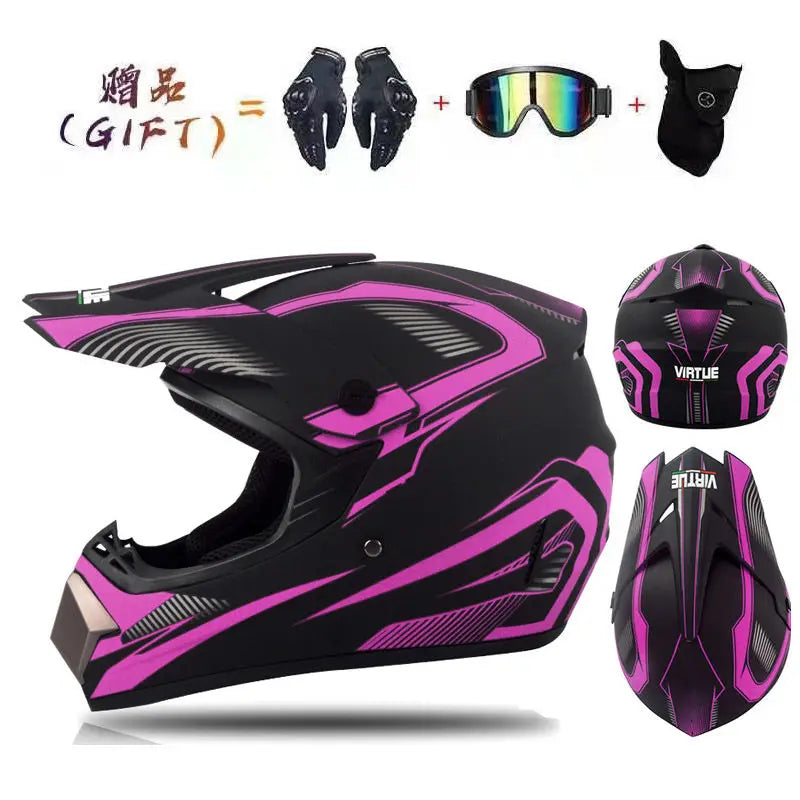 Motorcycle Helmet Off-road Helmet Bike Downhill AM DH Cross Helmet Capacete Motocross Casco Send 3 Gift Man Children Motocross