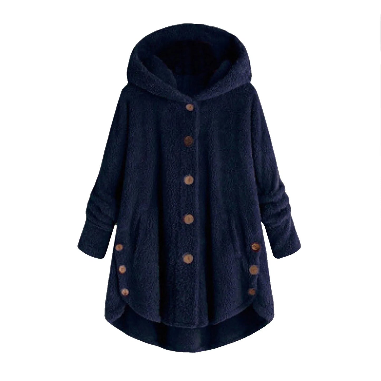 Autumn Winter Coat Women Warm Teddy Bear Coat Wool Jacket Female Plush Coat Hooded Jacket New Women's Coats Solid Color Jacket