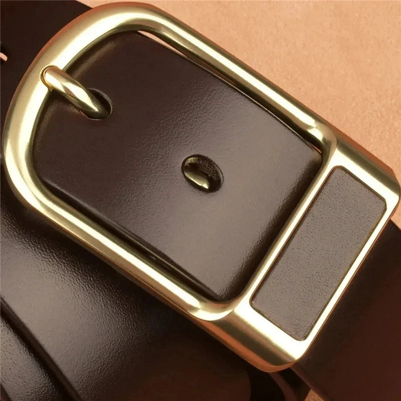 Genuine Leather Men's Business Cowboy Belt 2024