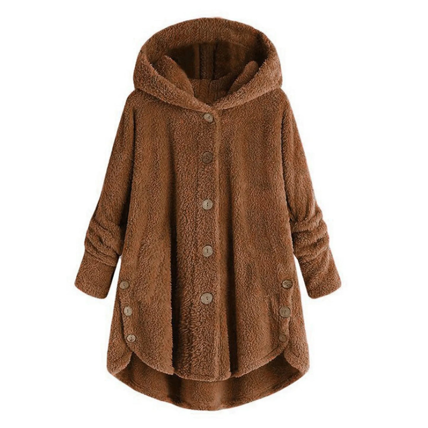 Autumn Winter Coat Women Warm Teddy Bear Coat Wool Jacket Female Plush Coat Hooded Jacket New Women's Coats Solid Color Jacket