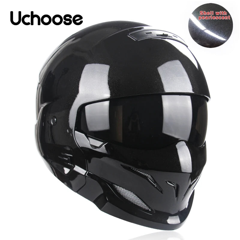 2022 Scorpion Helmet Detachable Multi-purpose Combination Helmet Motorcycle Locomotive Personality Half Predator Helmet