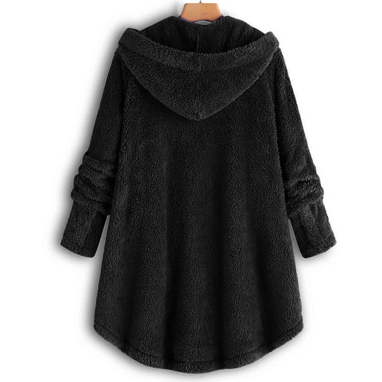 Autumn Winter Coat Women Warm Teddy Bear Coat Wool Jacket Female Plush Coat Hooded Jacket New Women's Coats Solid Color Jacket