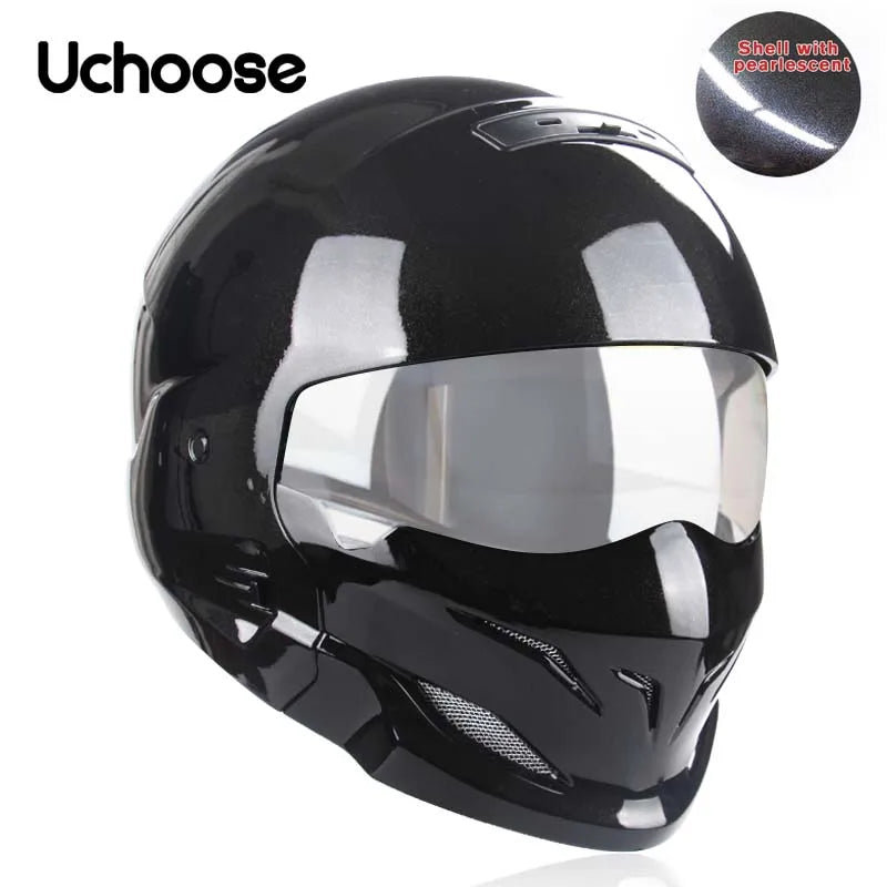 2022 Scorpion Helmet Detachable Multi-purpose Combination Helmet Motorcycle Locomotive Personality Half Predator Helmet