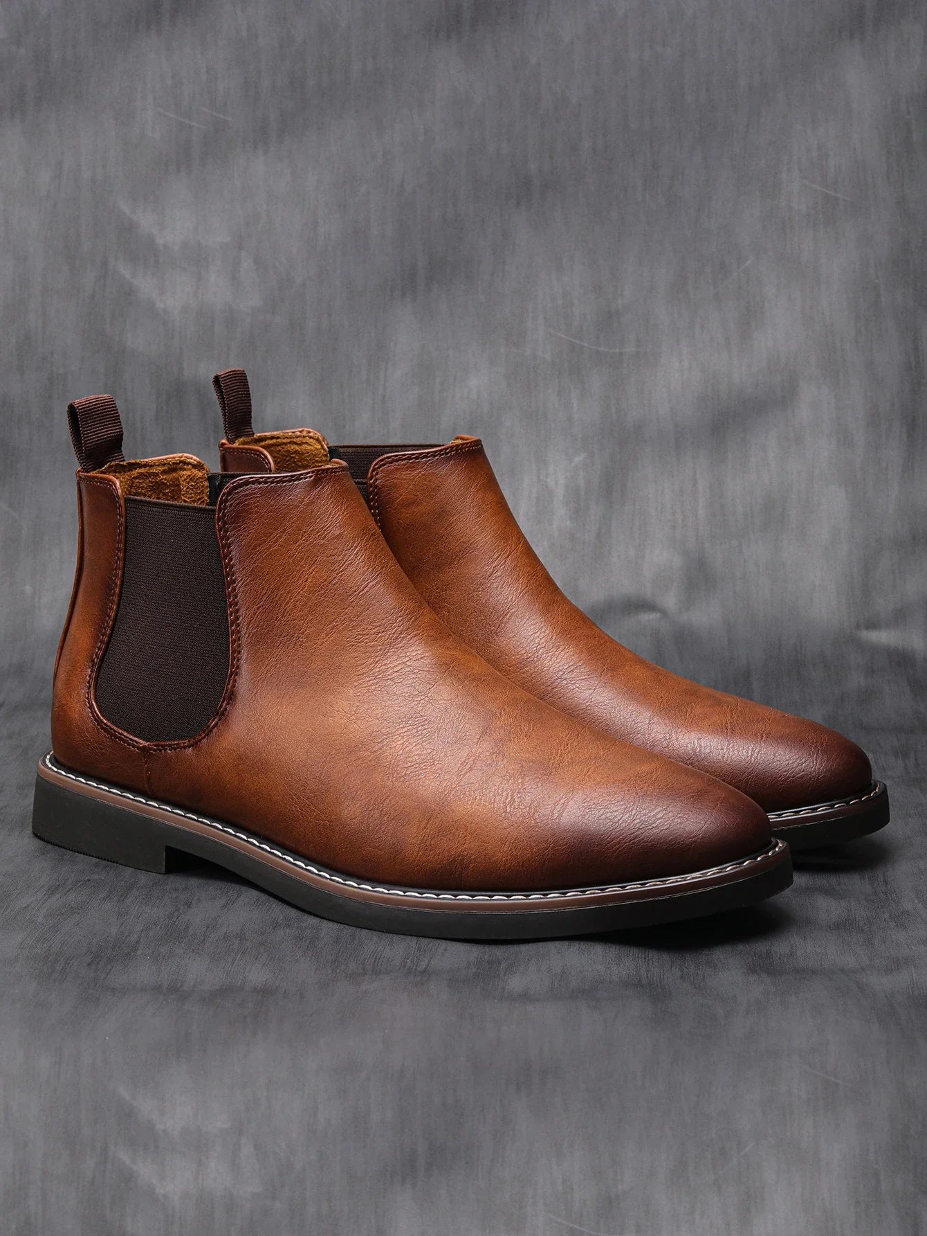 Retro Men's Leather Chelsea Boots