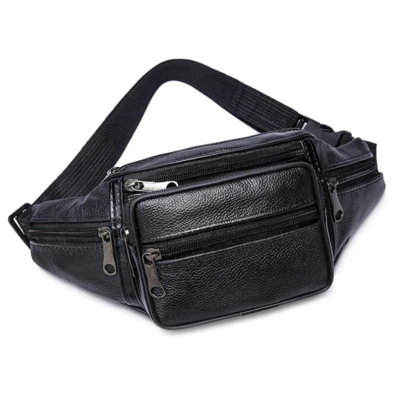 Men's PU Leather Waist Pack Bag