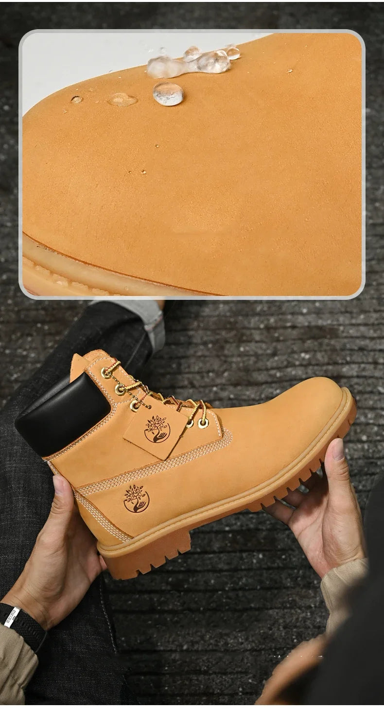 Men's High-Top Leather Boots