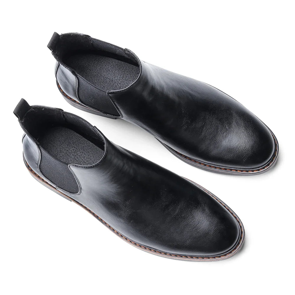 Retro Men's Leather Chelsea Boots