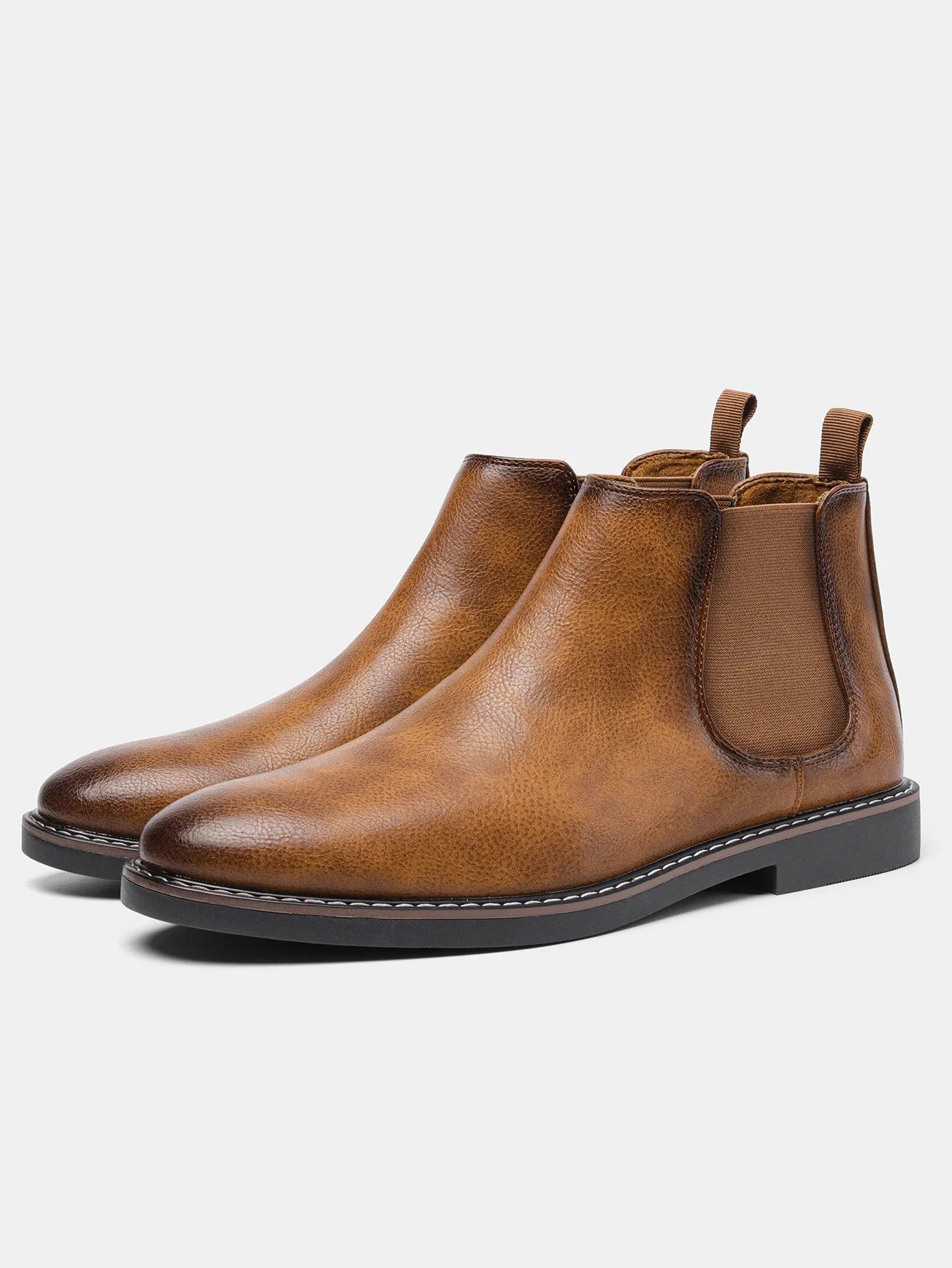 Retro Men's Leather Chelsea Boots